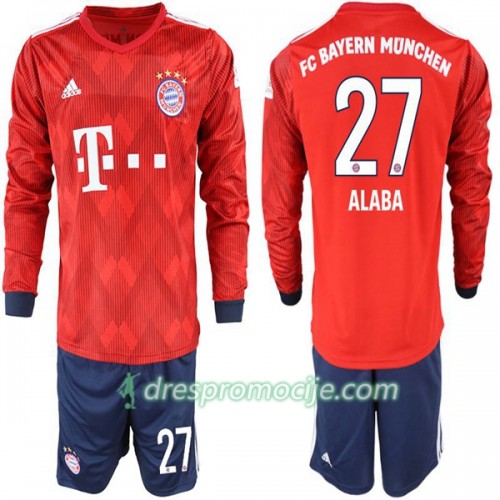 FC Bayern München Dres Alaba 27 Dječji Domaći 2018/19 Dugim Rukavima FC Bayern München Dres Alaba 27 Dječji Domaći 2018/19 Dugim Rukavima